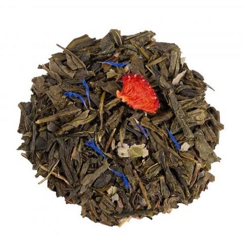 Thé Vert Mélanges de Baies: Fraise - Menthe BIO