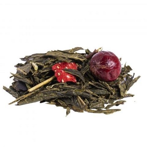 Thé Vert Mélanges de Baies: Fraise - Canneberge ORGANIC
