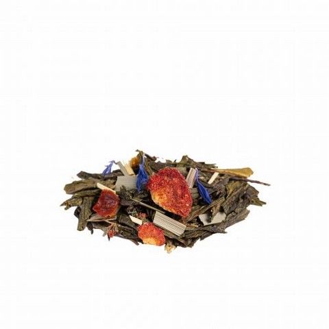 Thé Vert Mélanges de Baies: Fraise - Basilic ORGANIC