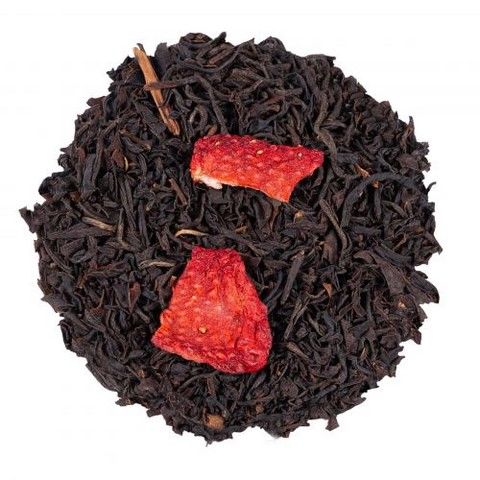 Thé Noir Mélanges de Baies: Crème à la fraise BIO